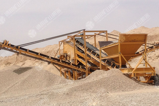 100-200 t/h mobile sand screening system in Nepal
